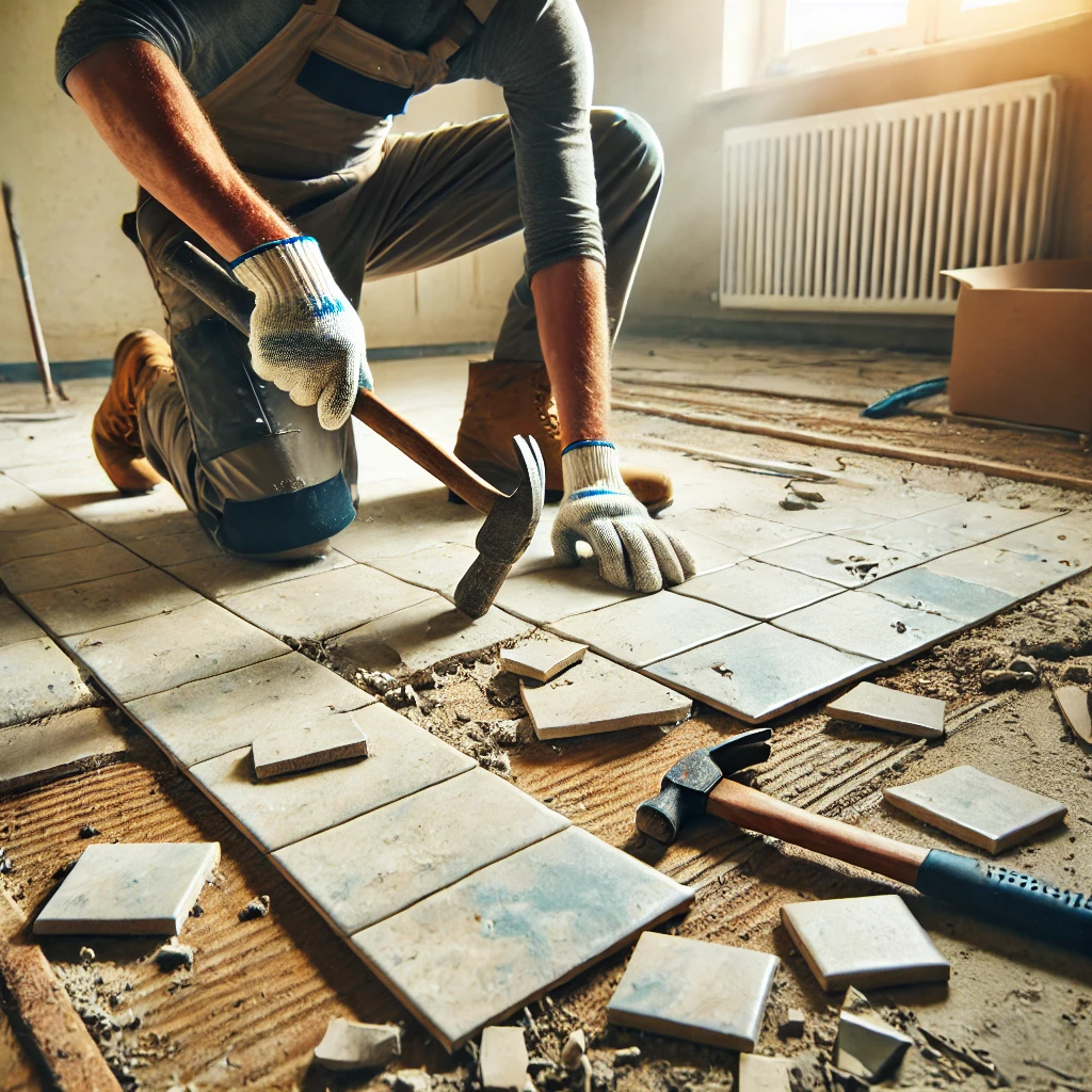 Tegelvloer verwijderen