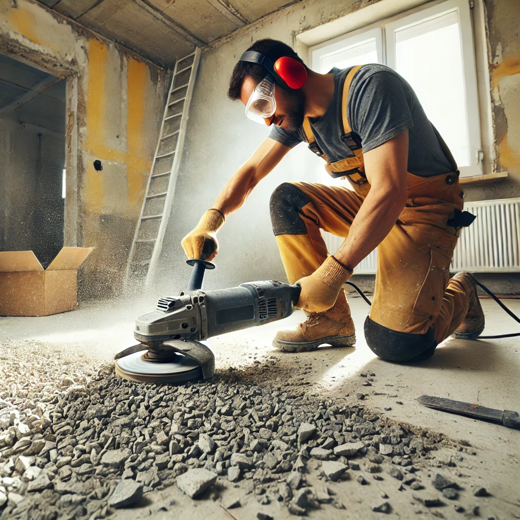 Grindvloer verwijderen