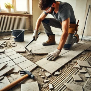 Tegelvloer slopen